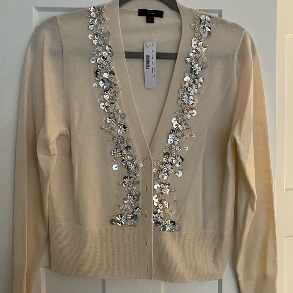 J Crew embellished sweater